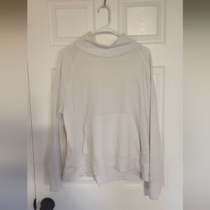 White Women's XL Pull Over Sweatshirt Pocket Soft